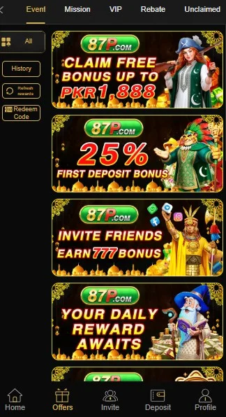 87P Game bonuses-and-rewards